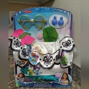 NWT Disney Encanto Mirabel Dress-Up Set - White and Green